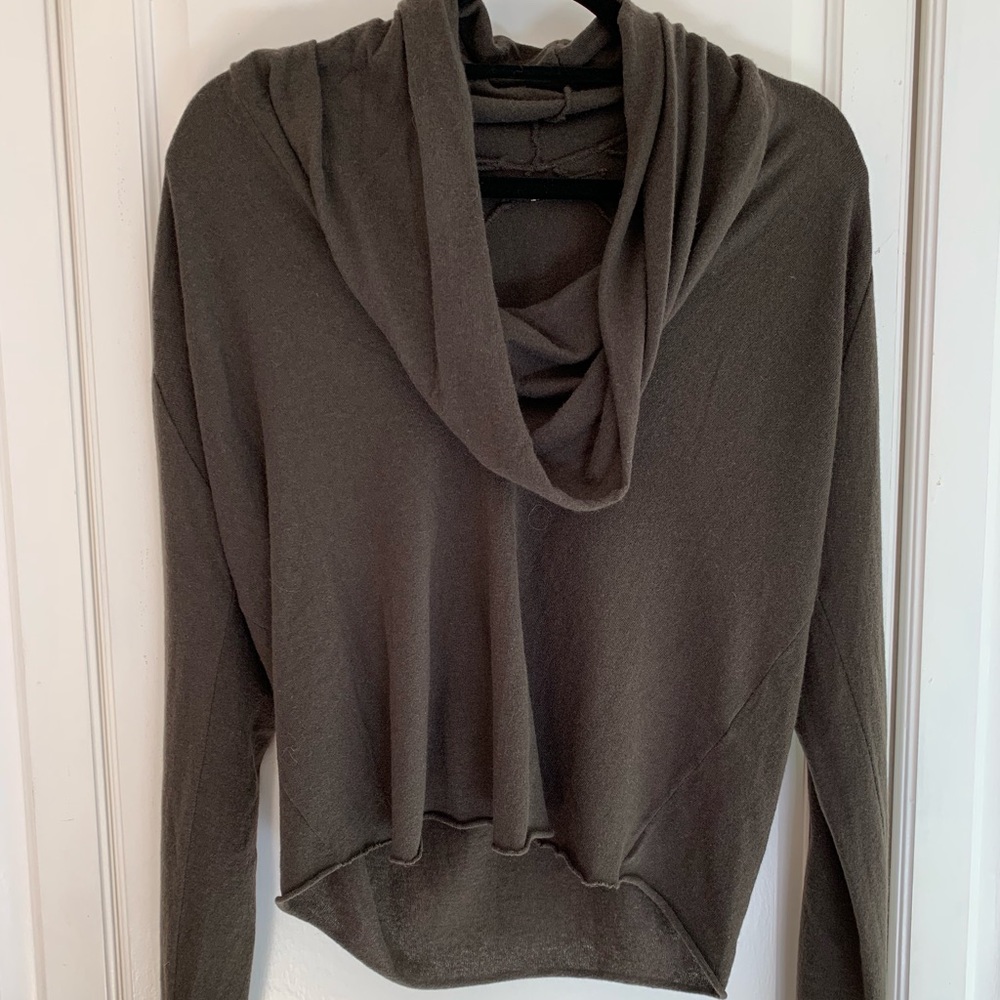 Cowl neck cashmere sweater